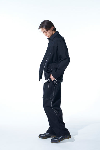 COTTON TWILL COLOR STITCHING WORK PANT