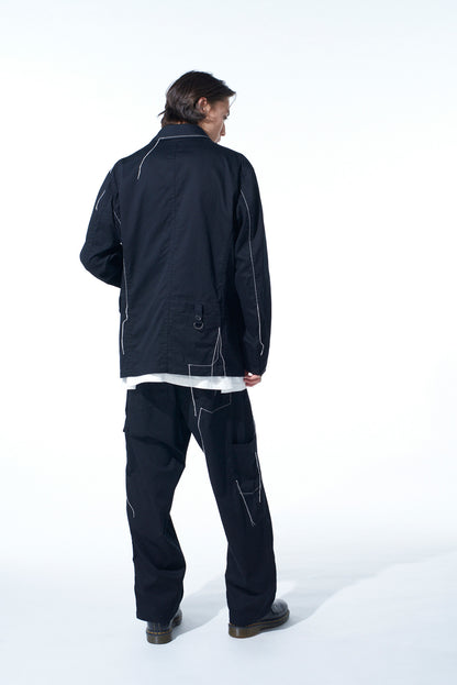COTTON TWILL COLOR STITCHING WORK PANT