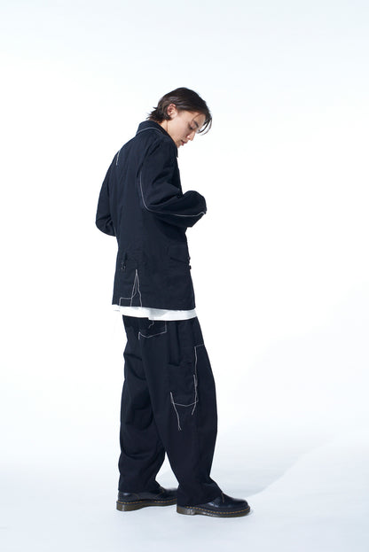 COTTON TWILL COLOR STITCHING WORK PANT