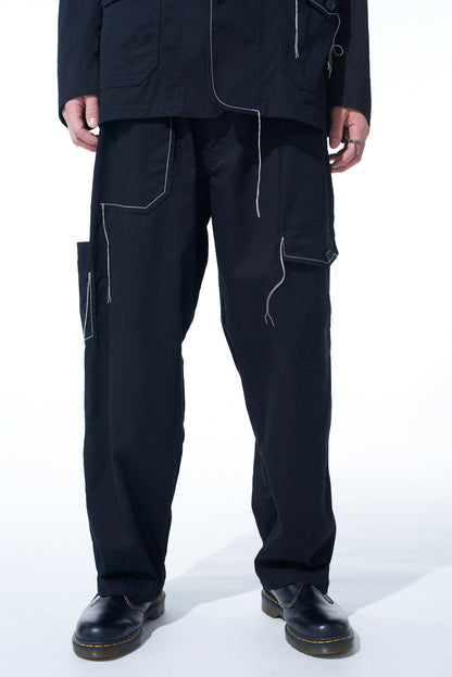 COTTON TWILL COLOR STITCHING WORK PANT