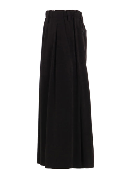 CREPE de CHINE CROPPED WIDE PANTS WITH GUSSETED FLAP POCKET