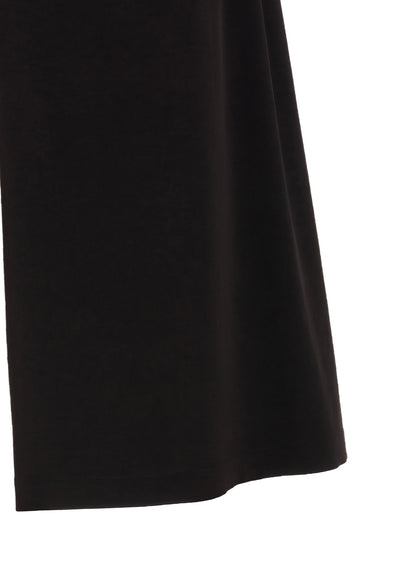 CREPE de CHINE CROPPED WIDE PANTS WITH GUSSETED FLAP POCKET