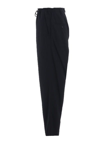 COTTON/LINEN POPLIN WAIST-STRING PANTS