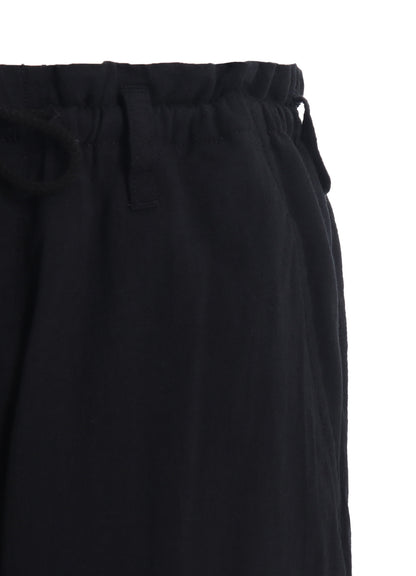 COTTON/LINEN POPLIN WAIST-STRING PANTS