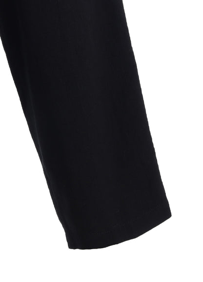 COTTON/LINEN POPLIN WAIST-STRING PANTS