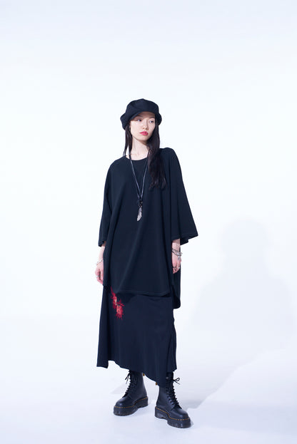 CLASSIC JERSEY TYROLEAN EMBROIDERY WRAP SKIRT