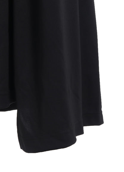 PE/SMOOTH JERSEY WAIST-STRING GATHERED SKIRT WITH TYROLEAN TAPES