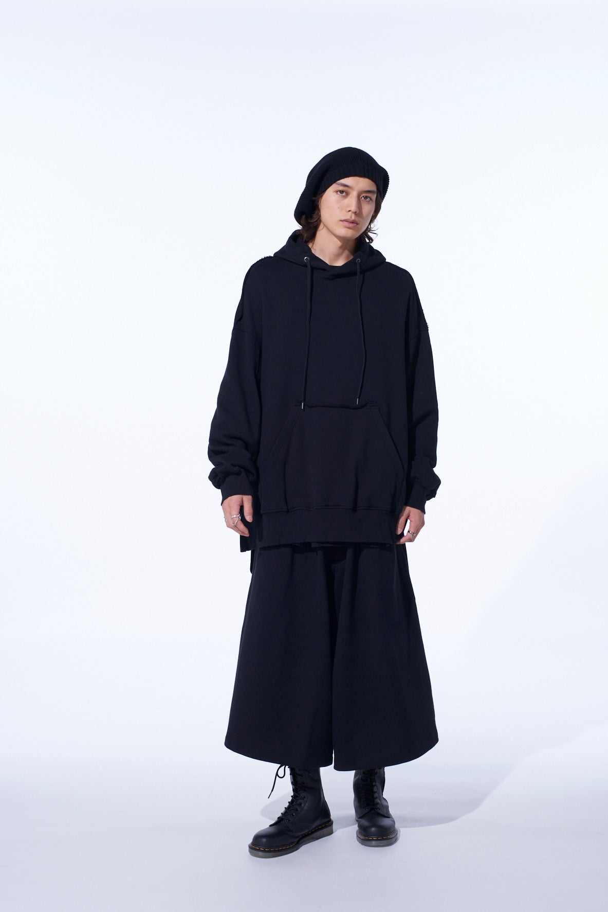 FRENCH TERRY SIDE ZIP HOODIE