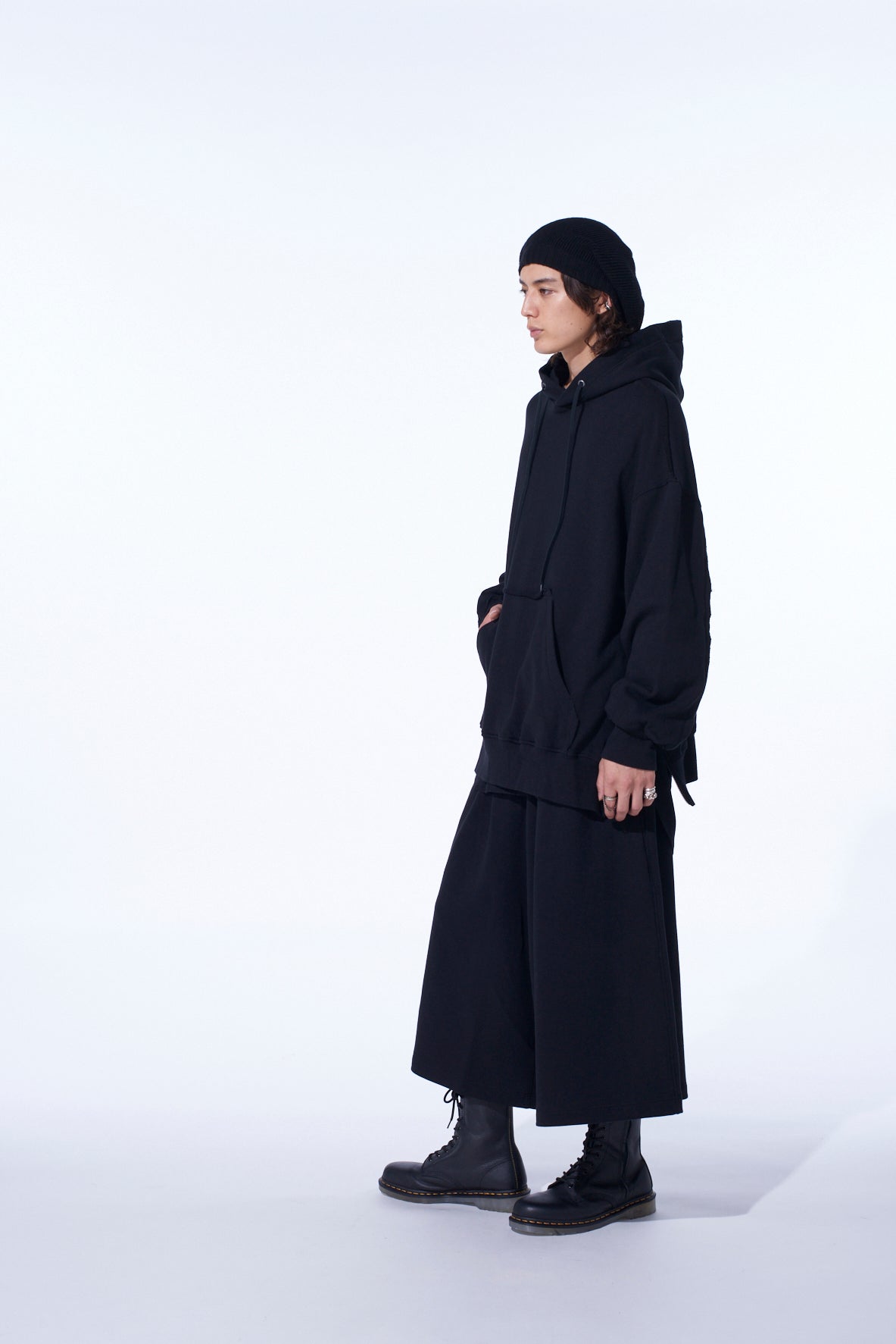 FRENCH TERRY SIDE ZIP HOODIE