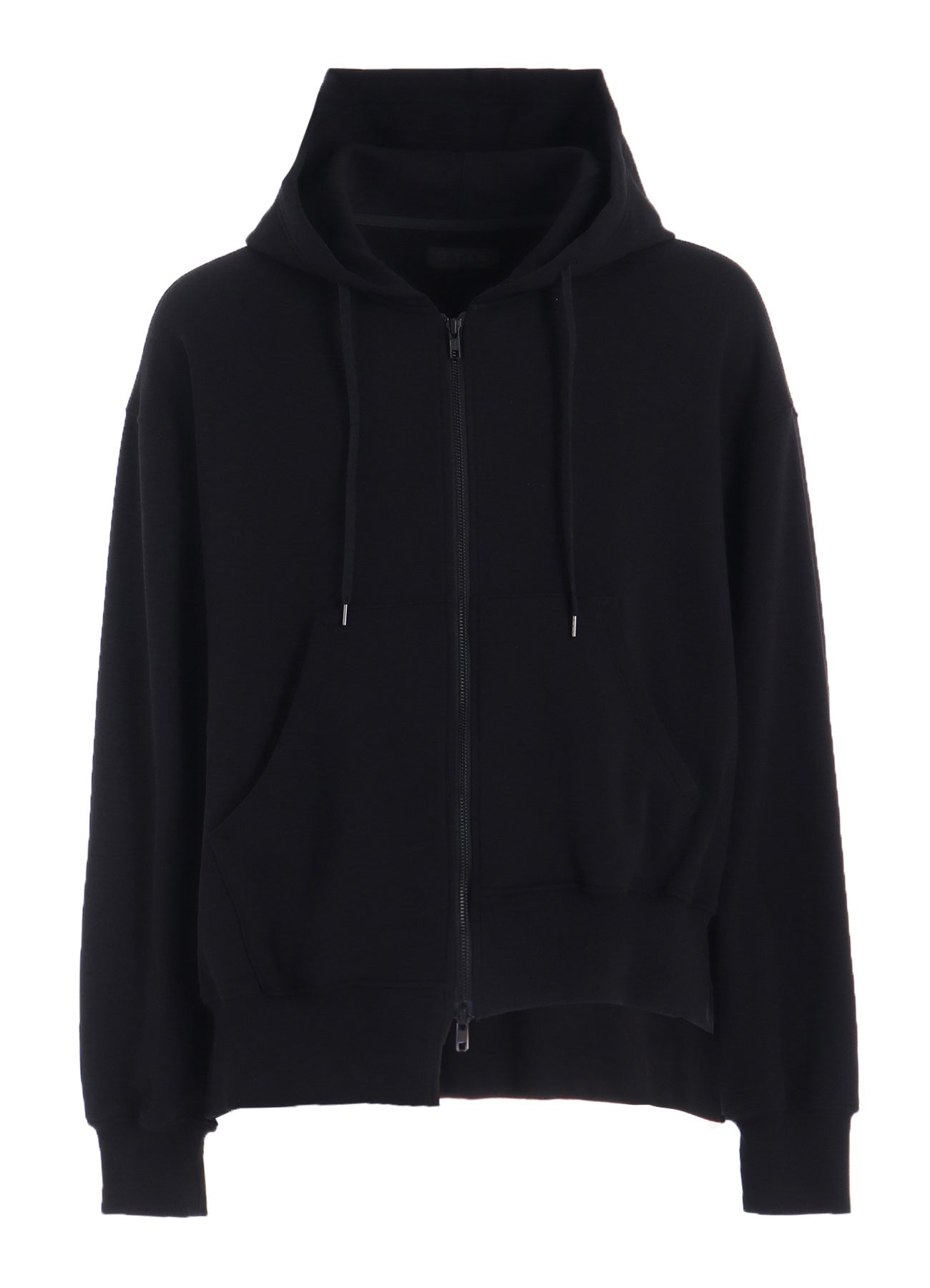 FRENCH TERRY ASYMMETRICAL ZIP-UP HOODIE