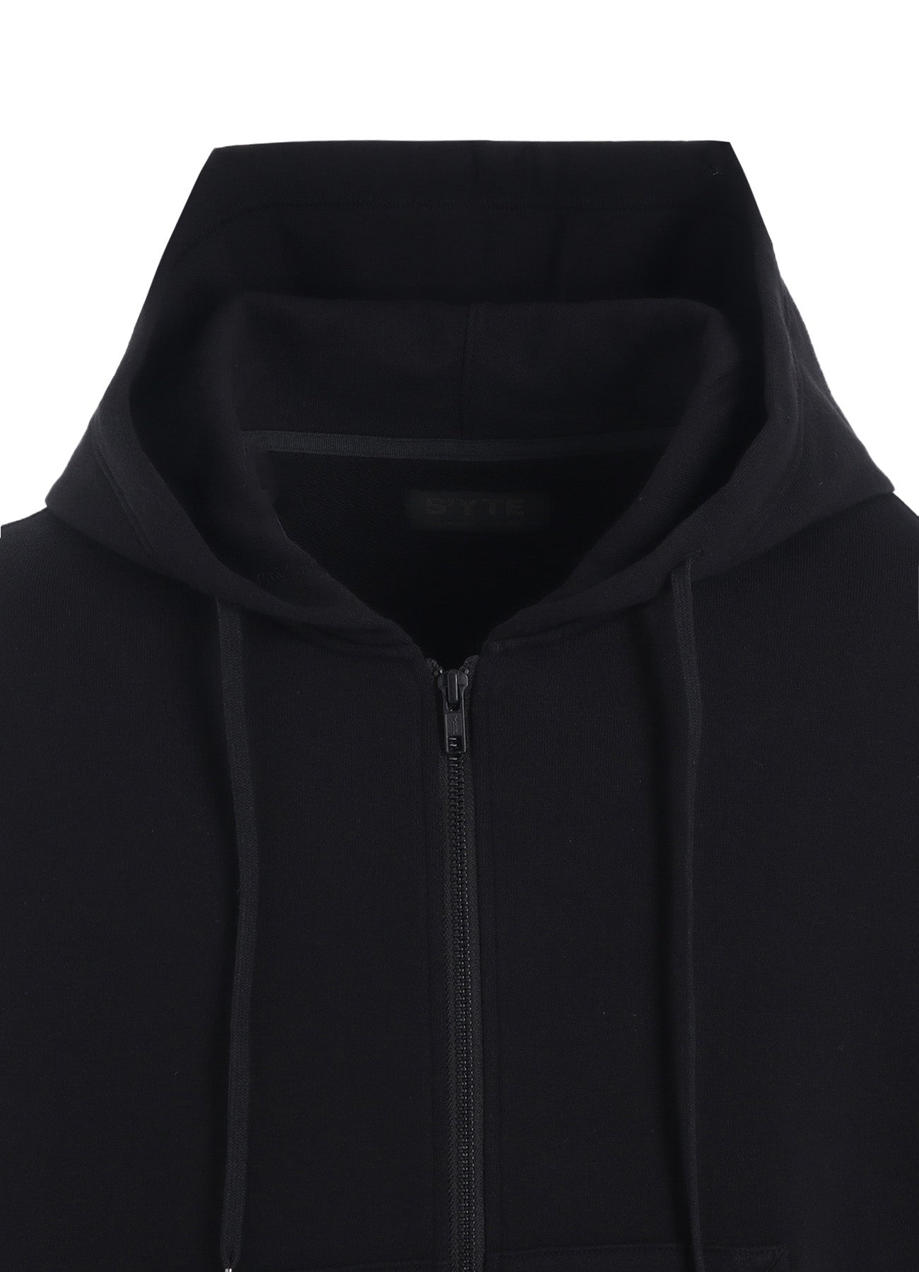 FRENCH TERRY ASYMMETRICAL ZIP-UP HOODIE