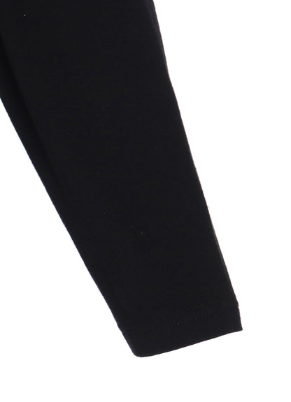 COTTON JERSEY FABRIC SWITCH L/S DRAPED T-SHIRT