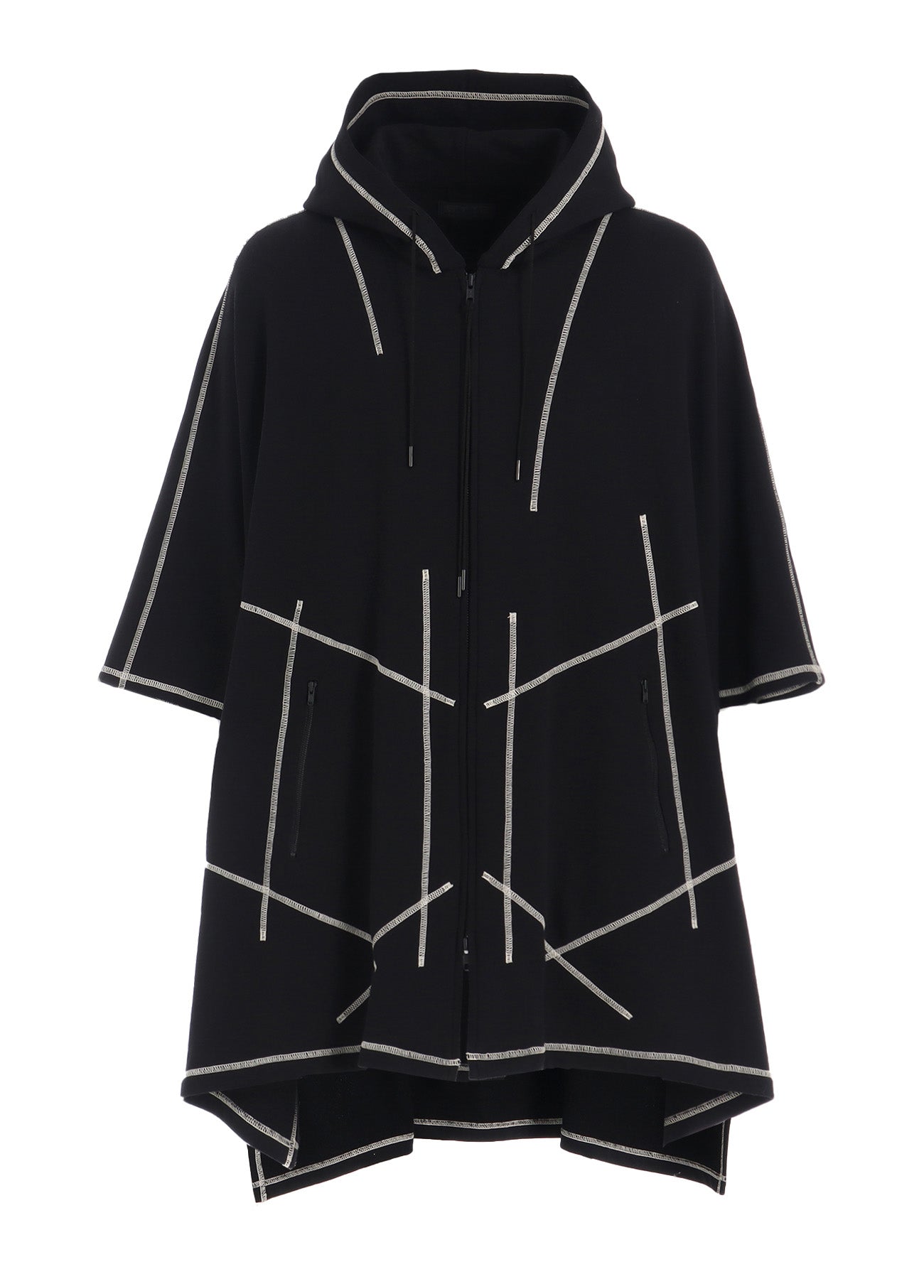 FRENCH TERRY RANDOM STITCH PONCHO