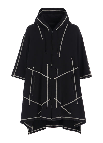 FRENCH TERRY RANDOM STITCH PONCHO