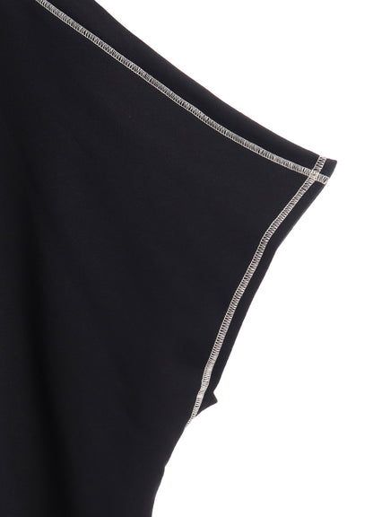FRENCH TERRY RANDOM STITCH PONCHO