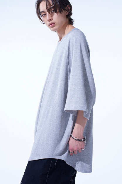 COTTON GAUZE BACK CENTER STITCH OVERSIZED RAGLAN SLEEVE T-SHIRT