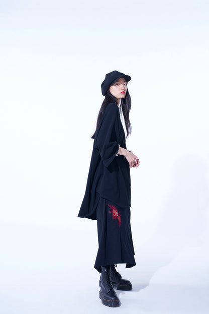 COTTON GAUZE BACK CENTER STITCH OVERSIZED RAGLAN SLEEVE T-SHIRT