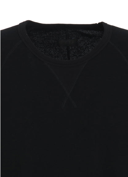 COTTON GAUZE BACK CENTER STITCH OVERSIZED RAGLAN SLEEVE T-SHIRT