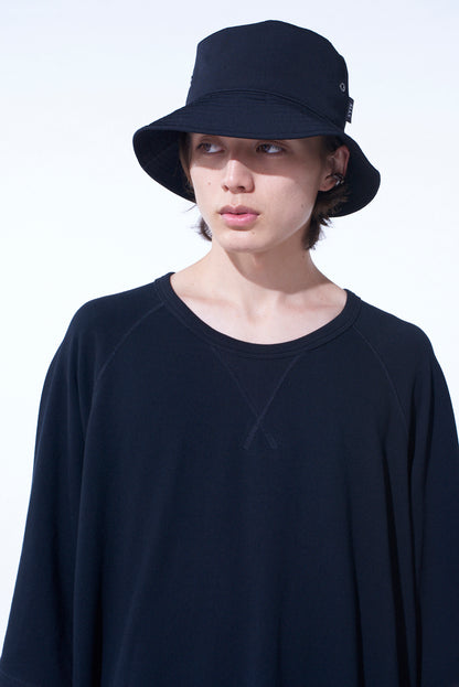 COTTON GAUZE BACK CENTER STITCH OVERSIZED RAGLAN SLEEVE T-SHIRT