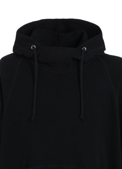 COTTON GAUZE SHORT-SLEEVED BIG HOODIE WITH SIDE ZIPPERS
