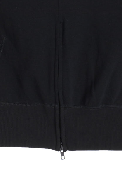 COTTON GAUZE SHORT-SLEEVED BIG HOODIE WITH SIDE ZIPPERS