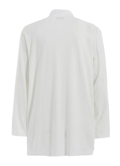 WOVEN AND JERSEY COMBINATIONS STAND COLLAR HENLEY NECK PULLOVER