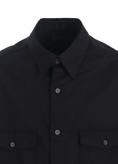 WOVEN AND JERSEY COMBINATION REGULAR COLLAR SHIRT