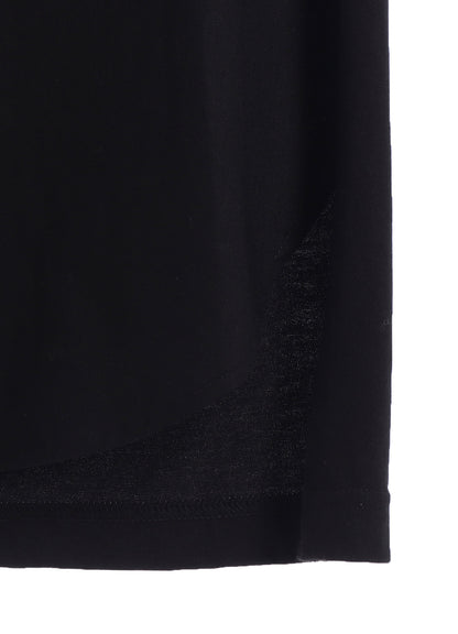 WOVEN AND JERSEY COMBINATION REGULAR COLLAR SHIRT