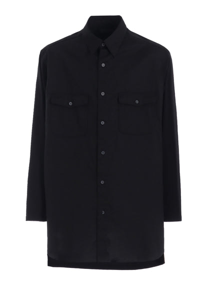 WOVEN AND JERSEY COMBINATION REGULAR COLLAR SHIRT