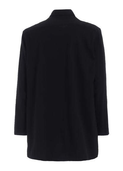 WOVEN AND JERSEY COMBINATION REGULAR COLLAR SHIRT