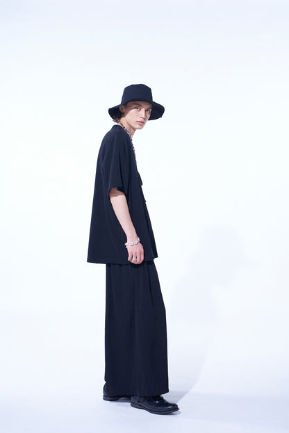 SOFT JERSEY+CREPE de CHINE POCKET T-SHIRT