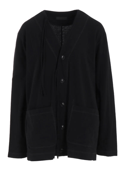 SOFT JERSEY FLAP BINdeR V-NECK CARDIGAN