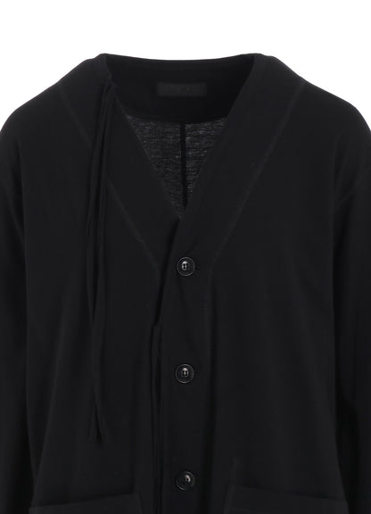 SOFT JERSEY FLAP BINdeR V-NECK CARDIGAN