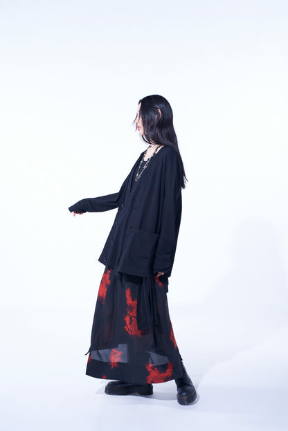 SOFT JERSEY FLAP BINdeR V-NECK CARDIGAN