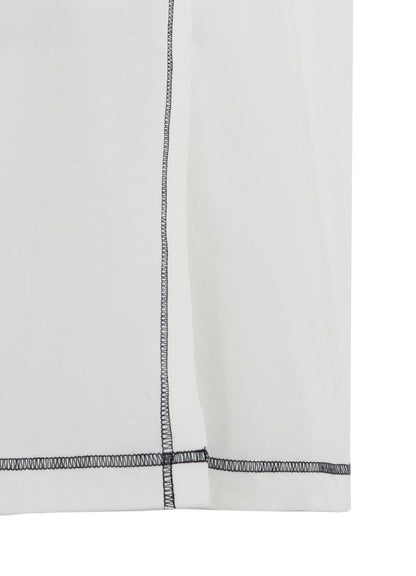 SOFT JERSEY COLOR STITCH LAYERED T-SHIRT