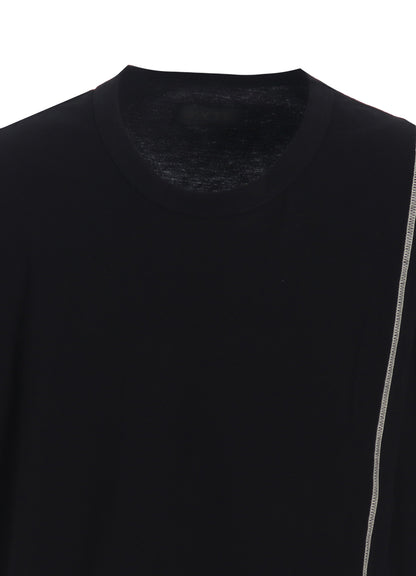SOFT JERSEY COLOR STITCH LAYERED T-SHIRT