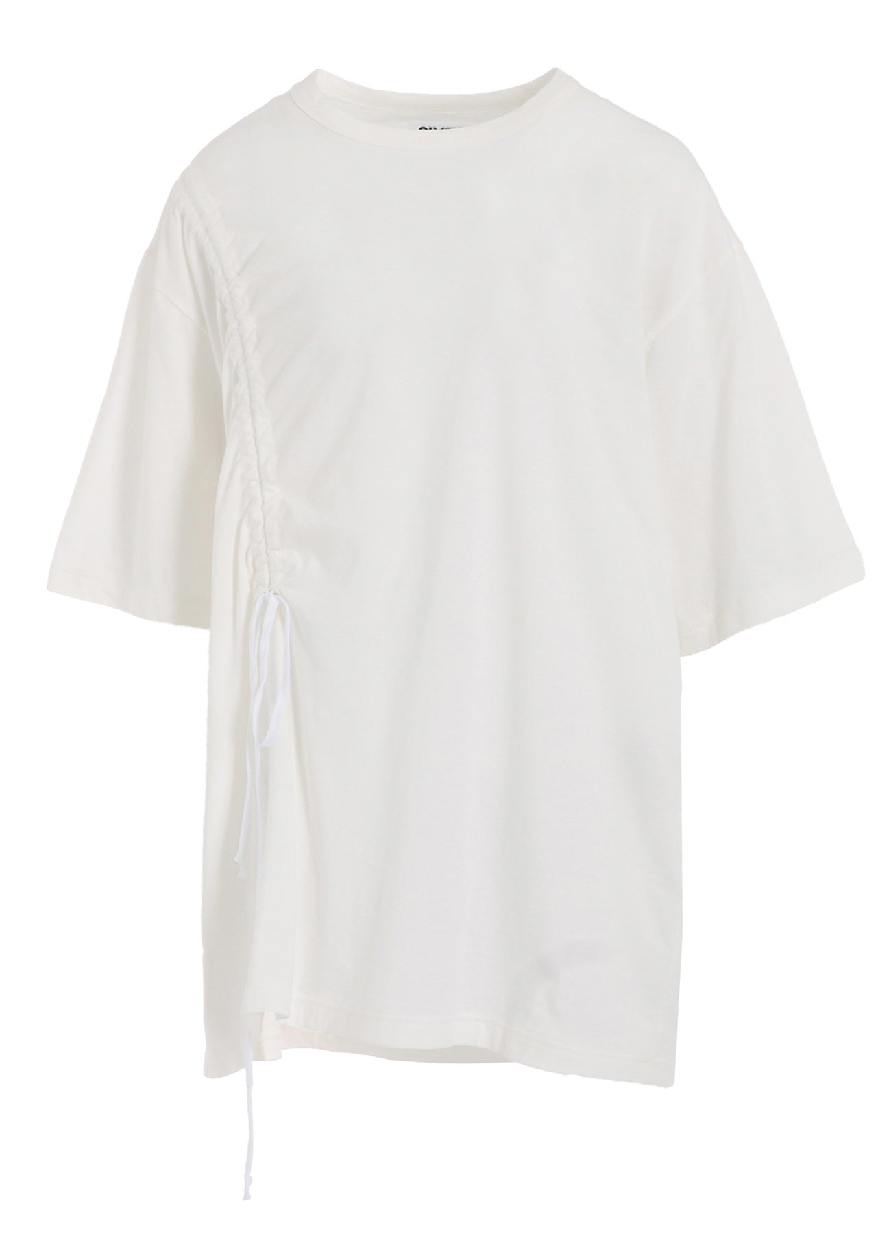 SOFT JERSEY T-SHIRT WITH GATHERED STRINGS