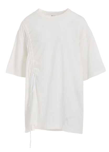 SOFT JERSEY T-SHIRT WITH GATHERED STRINGS