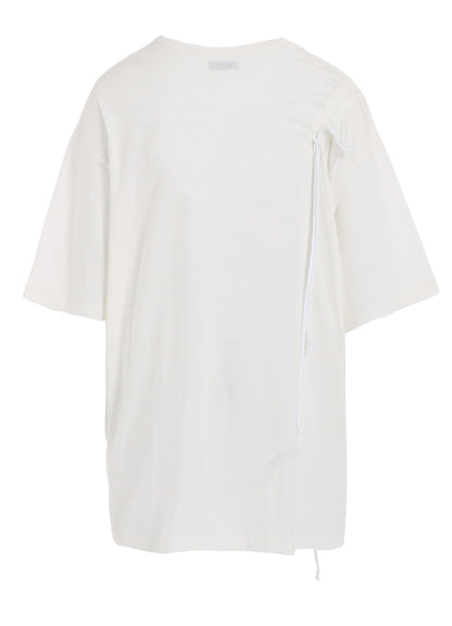 SOFT JERSEY T-SHIRT WITH GATHERED STRINGS
