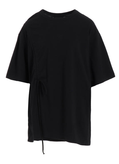 SOFT JERSEY T-SHIRT WITH GATHERED STRINGS