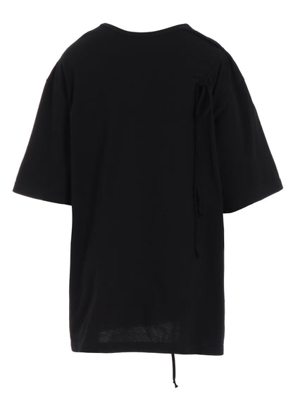 SOFT JERSEY T-SHIRT WITH GATHERED STRINGS