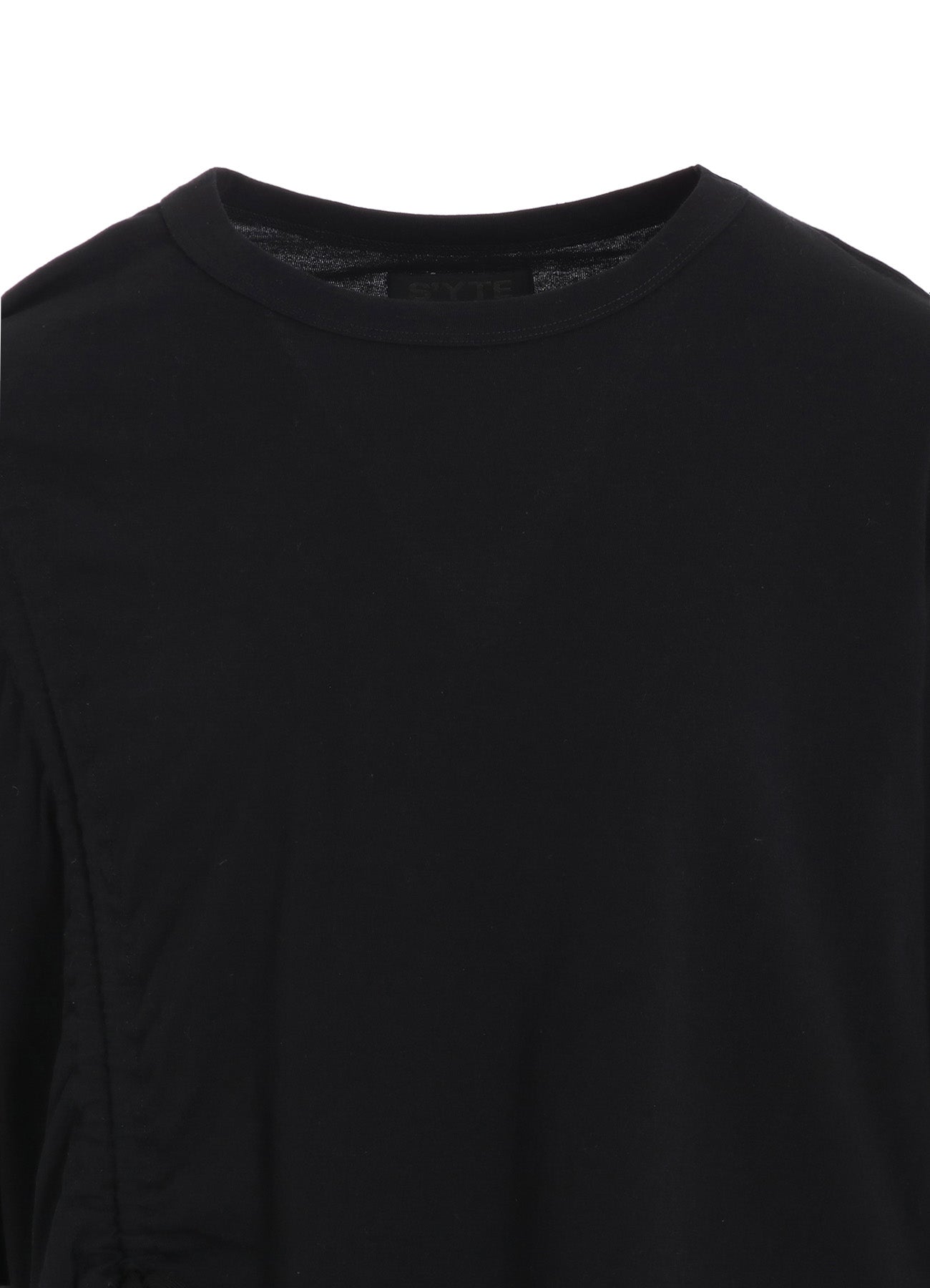 SOFT JERSEY T-SHIRT WITH GATHERED STRINGS