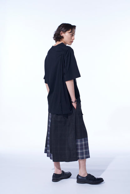 SOFT JERSEY T-SHIRT WITH GATHERED STRINGS