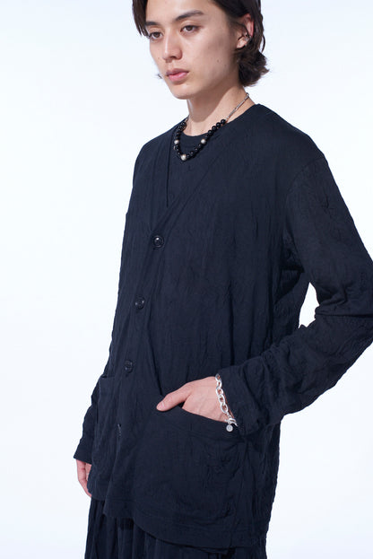 CATCH-WASHER FINISH JERSEY CARDIGAN