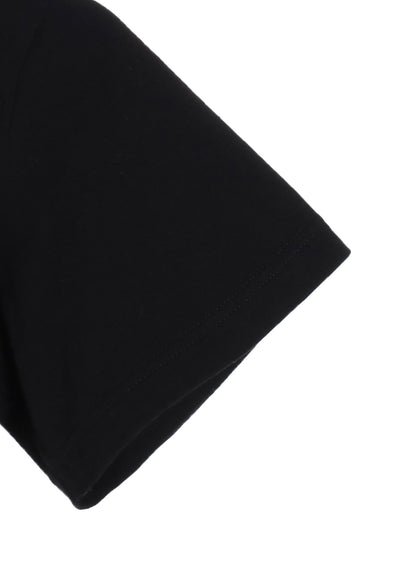 SOFT JERSEY ASYMMETRICAL T-SHIRT WITH GATHERED STRINGS