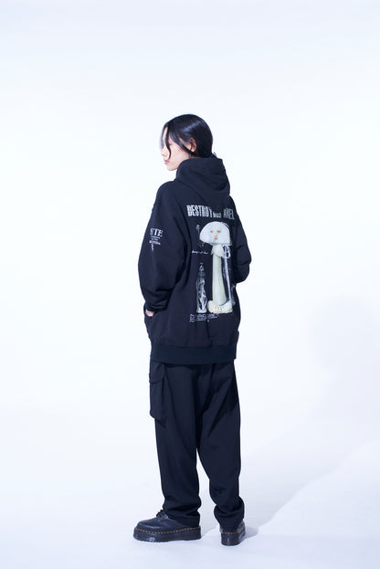 S'YTE x KOICHI IYODA ARTWORK PRINTED HOODIE -Destroying Angel-