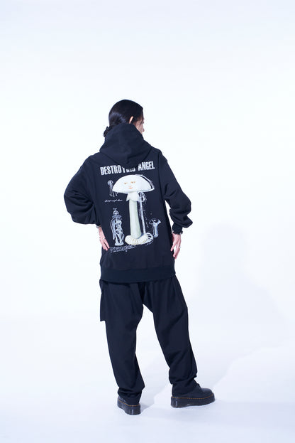 S'YTE x KOICHI IYODA ARTWORK PRINTED HOODIE -Destroying Angel-