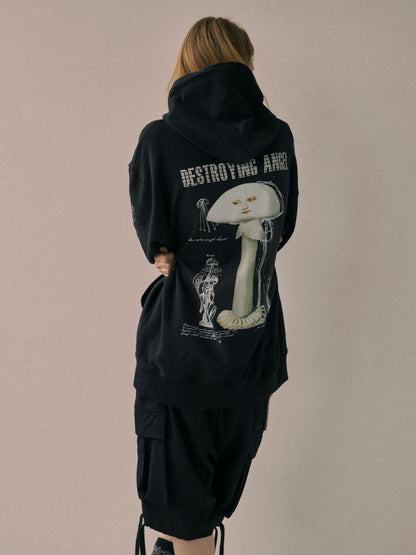 S'YTE x KOICHI IYODA ARTWORK PRINTED HOODIE -Destroying Angel-