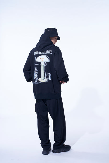S'YTE x KOICHI IYODA ARTWORK PRINTED HOODIE -Destroying Angel-