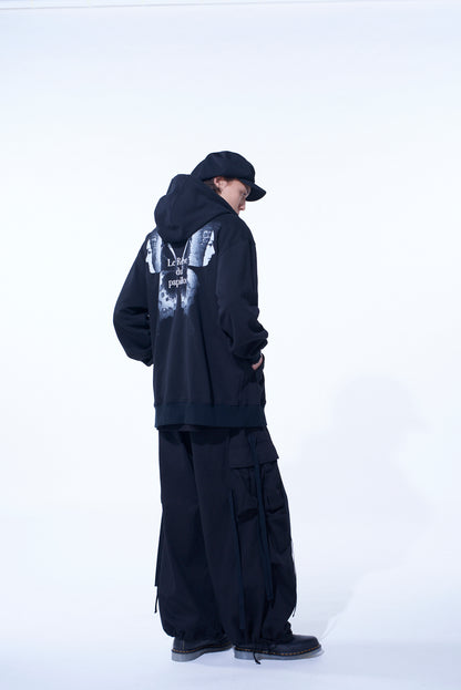 S'YTE x KOICHI IYODA ARTWORK PRINTED ZIP-UP HOODIE -Gemini-